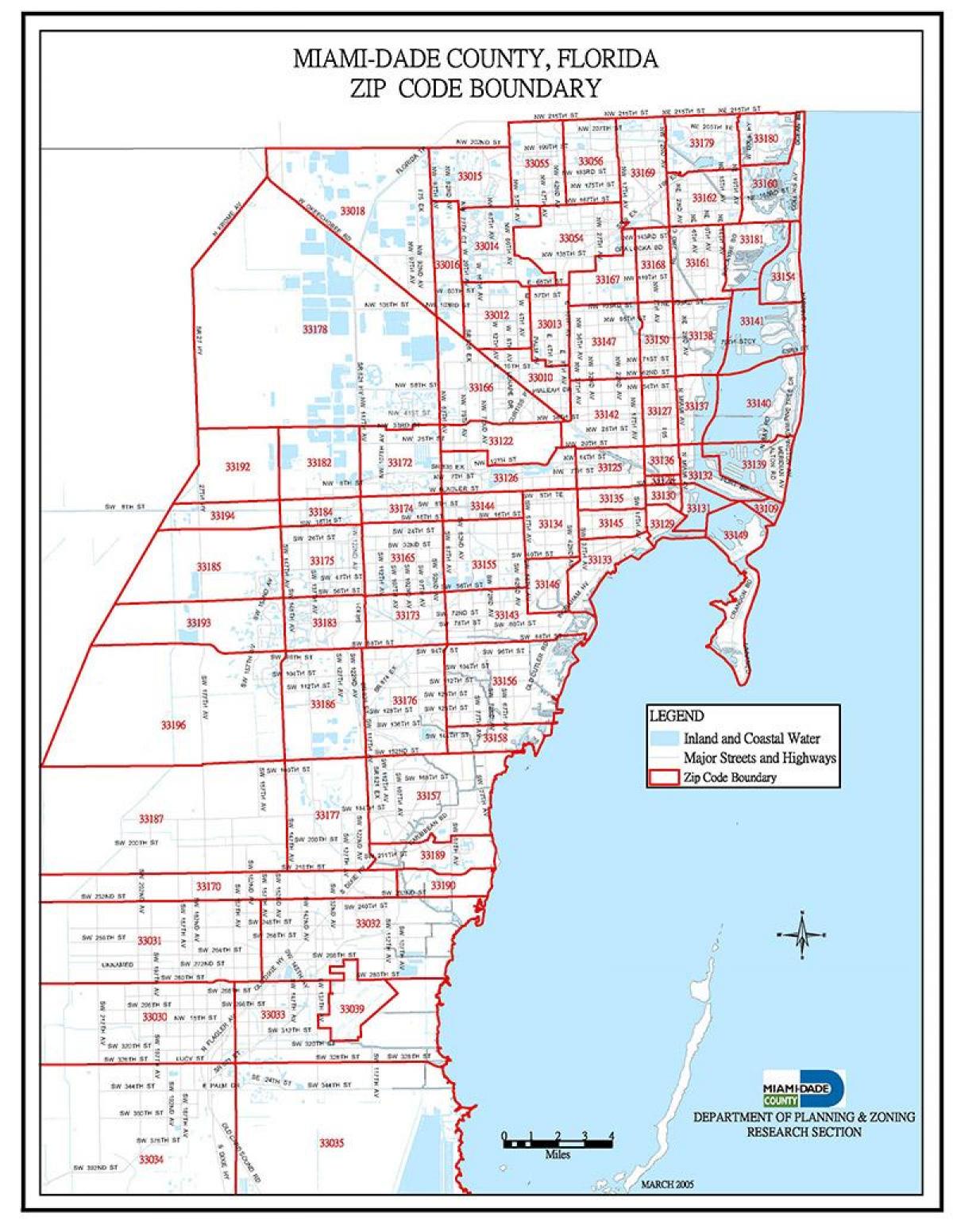 zip code Miami kaart bekijken