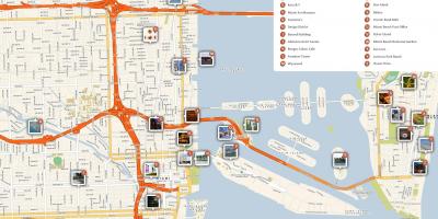 Miami toeristische attracties kaart