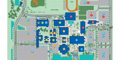 Miami Dade college Kendall kaart van de campus