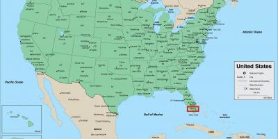 Miami op de kaart USA