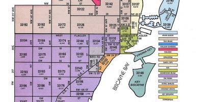 Miami FL postcode kaart