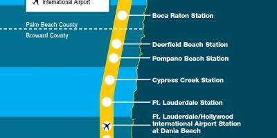 Miami TRI rail kaart